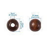 Craftdady Natural Wood Beads WOOD-CD0001-02-12