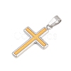 304 Stainless Steel Enamel Pendants STAS-B137-15GP-2