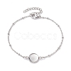 Tarnish Resistant 304 Stainless Steel Satellite Chain Bracelet Makings BJEW-JB10587-01-1