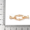 Brass Fold Over Clasps KK-U052-30G-3