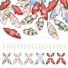 DIY Christmas Theme Epoxy Resin Wing Dangle Earring Kits DIY-TA0010-31-2