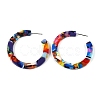 Cellulose Acetate(Resin) Half Hoop Earrings KY-S163-374-2