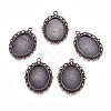 Zinc Alloy Pendant Settings for Cabochon & Rhinestone X-PALLOY-A15257-R-LF-1