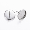 Non-Tarnish 304 Stainless Steel Stud Earring Settings X-STAS-H380-B-13P-2