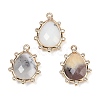 Natural White African Opal Faceted Pendants G-K347-06G-02-1