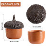 Resin Acorn Shape Storage Jar Sculpture DJEW-WH0001-37-2