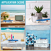 Mediterranean-style Wood Sailboat Miniature Model Decorations DJEW-WH20816-008A-4