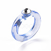 Transparent Acrylic Finger Rings RJEW-T010-07-4
