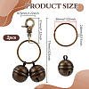 2Pcs Brass Bell Pendant Decoration HJEW-BC00056-2