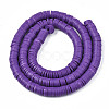 Handmade Polymer Clay Beads Strands CLAY-R089-6mm-052-2