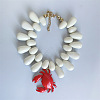 Red Crab Pendant Resin Teardrop Beaded Necklaces for Women FS-WG1665D-01-4