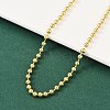 Rack Plating Brass Ball Chain Necklaces for Women X-NJEW-G102-01A-G-1