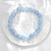 Natural & Dyed White Jade Bead Stretch Bracelets X-BJEW-K212-B-018-6