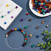 120Pcs 8 Colors Dyed Natural Banded Agate Beads G-ME0001-31-4