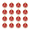 Golden Plated Alloy Enamel Charms X-ENAM-S118-03I-2