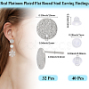 32Pcs Hammered Brass Stud Earring Findings KK-BBC0023-13-2