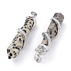 Natural Dalmatian Jasper Big Pointed Pendants G-F696-B08-2