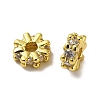 Brass Micro Pave Cubic Zirconia Beads KK-B142-07A-01G-2