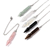 Natural & Synthetic Gemstone Pointed Dowsing Pendulums G-Q184-04P-1