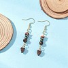 Alloy Enamel Pine Cone Dangle Earrings EJEW-JE06630-1