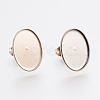 Ion Plating(IP) 304 Stainless Steel Stud Earring Settings STAS-F148-03RG-1