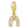 Rack Plating Brass Cubic Zirconia Pendants X-KK-K392-12G-1