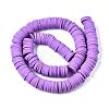 Flat Round Handmade Polymer Clay Beads CLAY-R067-12mm-01-2