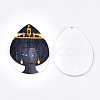 Printed Wooden Big Pendants WOOD-S050-16N-2