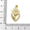 Brass Enamel Pendants KK-R230-08G-04-3