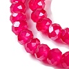 Baking Electroplate Glass Beads Strands X-DGLA-A039-J6MM-B21-3