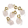 Natural Rose Quartz Pendant Decorations G-R489-06G-1