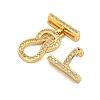 Rack Plating Brass Micro Pave Clear Cubic Zirconia Hook Clasps KK-F876-15G-2