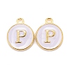 Golden Plated Alloy Charms X-ENAM-S118-01P-1