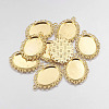 Zinc Alloy Pendant Settings for Cabochon & Rhinestone PALLOY-A15257-G-NR-2