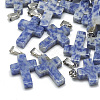 Natural Blue Spot Jasper Pendants G-T080-13-1