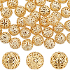 50Pcs Brass Filigree Beads KK-BBC0010-68-1