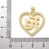 Brass Micro Pave Cubic Zirconia Pendants KK-M319-04G-4