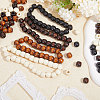 Globleland 400Pcs 4 Colors Wood European Beads WOOD-GL0001-15-3