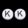 Opaque White Acrylic European Beads AC-CBA3BDD-01K-1