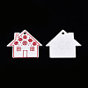 Christmas Spray Painted Wood Big Pendants WOOD-N005-104-1