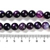Natural Striped Agate/Banded Agate Beads Strands G-Z060-A01-C12-5