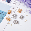 DICOSMETIC 8Pcs Brass Pave Clear Cubic Zirconia Box Clasps KK-DC0002-92-4