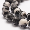 Natural Zebra Jasper Beads Strands G-F511-03-8mm-3