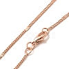 2mm Rack Plating Brass Twisted Chain Necklaces for Women Men MAK-L044-61RG-2