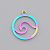 Ion Plating(IP) 201 Stainless Steel Charms STAS-N090-LA492-1