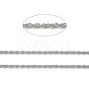 Tarnish Resistant 304 Stainless Steel Rope Chains CHS-G027-08B-P-2