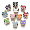 UV Plating Acrylic European Beads OACR-N010-006LG-2