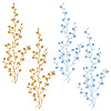 4Pcs 2 Colors Plum Blosssom Cotton Computerized Embroidery Iron on Patches PATC-GO0001-02-1