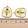 304 Stainless Steel & Embroidered Pendants SA-CBA1ED9-03G-3