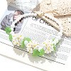 Flower Acrylic Round Graduated Beaded Bib Necklaces with Alloy End Chains FS-WGF8012-01-2